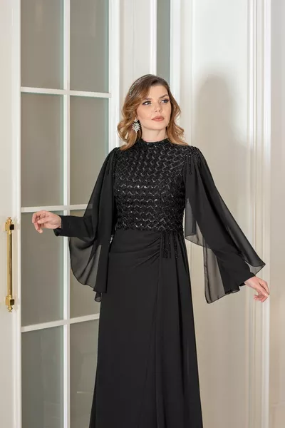 Belin Chiffon Hijab Evening Dress Plus Size