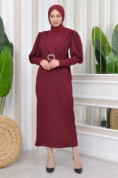 Cross Scuba Crepe Design хиджаб вечерни рокли