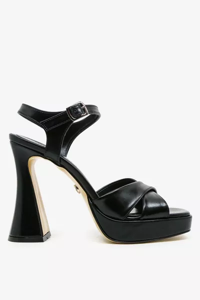 Katerina Hoge Dikke Hakken Zwart Damesschoenen