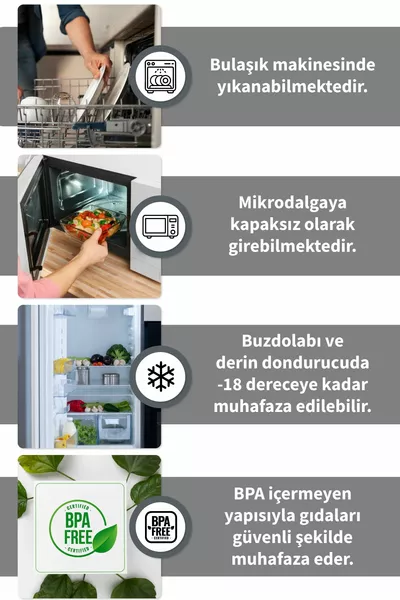 Лъжица капак Контейнер за съхранение на бобови растения Квадратен комплект кутии за съхранение  броя  м