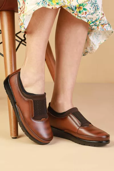 Dortex  Chaussures orthopédiques en cuir avec gel de talon véritable à l’intérieur