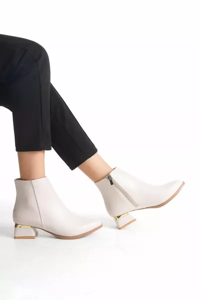 Tacchi corti con cerniera Semplice classico breve Stivaletti da donna Bootie