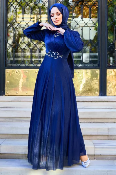 -Marineblaue Abendkleider