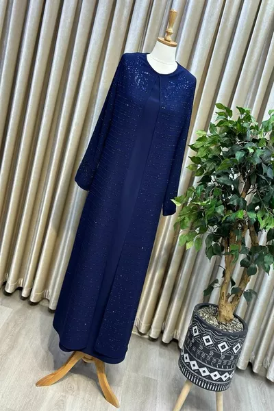 ميني ستون كريب النسيج Teseture بالإضافة إلى حجم أمي مساء اللباس