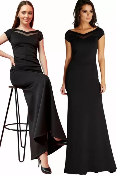 تول فستان سهرة مفصل