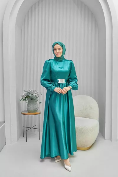 Gülben Evening Dress - Zümrüt Yeşil