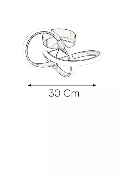 Plafoniera Moderna Alen Fumo Luce Bianca Soffitto Nuova (SINGOLO PEZZO) Lampadario LED per Soggiorno, Cucina, Ingresso