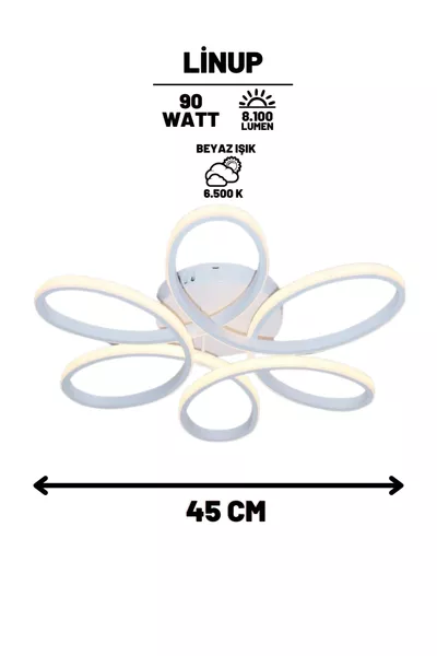 Linup Модерен Бял Плафонер Нула Бяла Светлина Хол Кухня Спалня LED Полилей