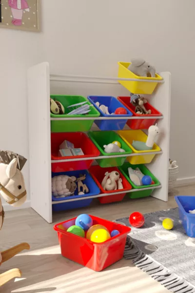Multi-Purpose Toy Cabinet with Basket Montessori Cabinet