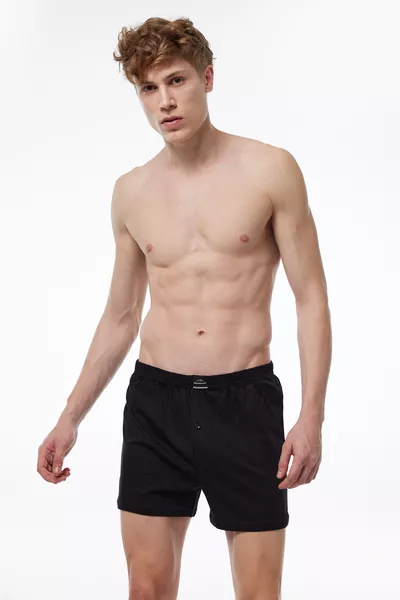 Men's Black 3-Pack Boxer Briefs, Loose Fit, Plus Size, % Cotton, Extra Large 