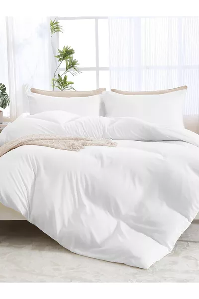  Draad % Katoen Tweepersoons Hotel Dekbedovertrek Set