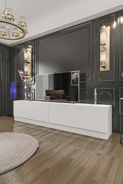 River TV Unit White Cm