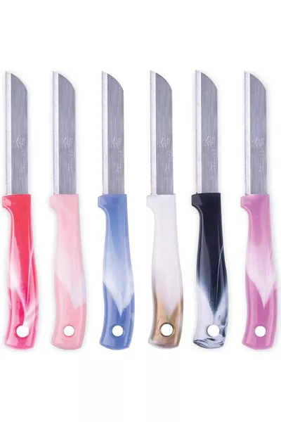 6 Mixed Serrated Fruit and Vegetable Knives