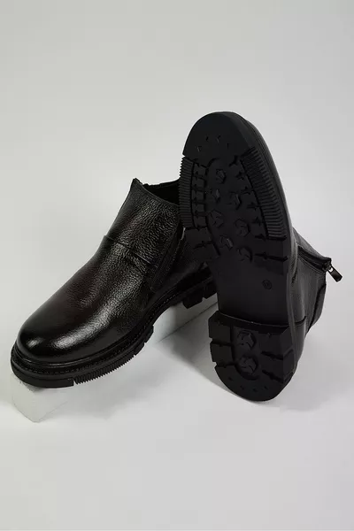 الرجال براون توني الأسود عارضة تناسب جلد طبيعي سستة أحذية الرجال