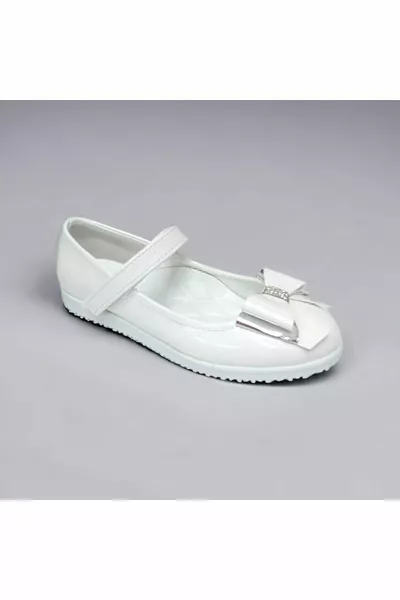 الفتيات اللون الأبيض بولي العظام وحيد أنيق الباليه الشقق