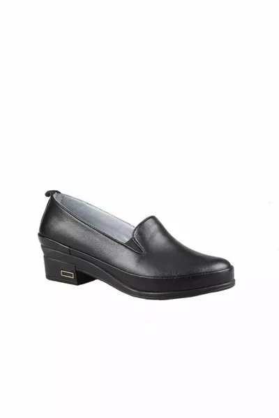  Cuir véritable orthopédique noir Chaussures de maman décontractées pour femmes