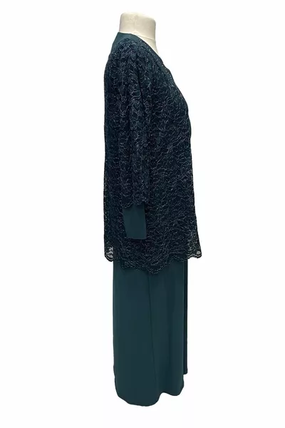 Petrol Blue Blessing Jacket Jurk Moeder Avondjurk Set