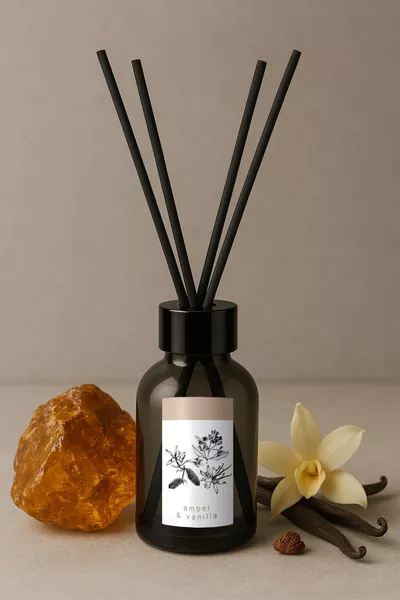 Parfum bâtonnet de bambou Ambre et Vanille Fraîcheur ml