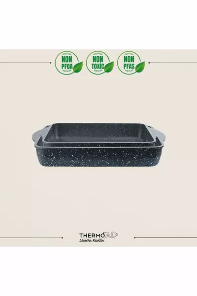 2-teiliges Gusseisen-Granit-Mehrzweck-Quadrat-Tablett ( CM)