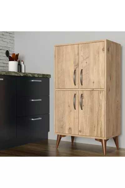 خزانة صنوبر متعددة الاستخدامات صغيرة الحجم - 