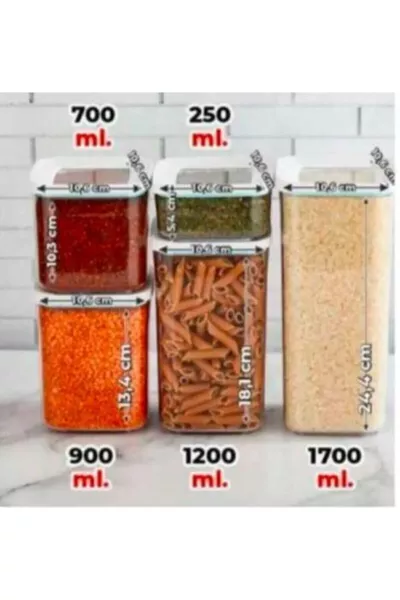 Vip Ahmet Kare Vakumlu 6 Set  Parça Saklama Kabı