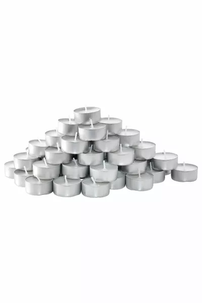 Bougie chauffe-plat Tea Light Glımma, paquet de , blanc inodore, 