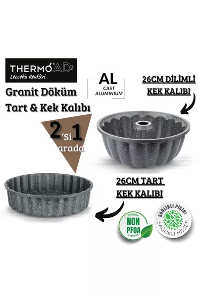 ENSEMBLE GRIS Moule à gâteau en aluminium coulé 2 pièces segmenté et tamisé  cm Ensemble de mariage granité