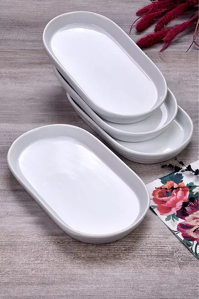 Kütahya Serie 4-delige Serveerbord Set Keramiek 4-delig Datça  cm