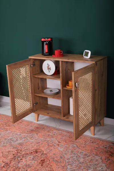 خزانة مطبخ متعددة الاستخدامات ببابين