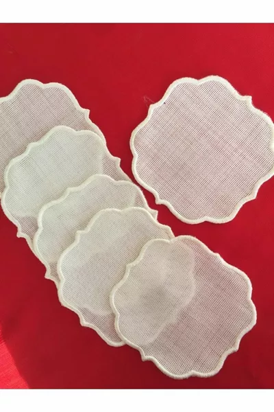 Stickerei Kreuzstich Bestickbare Loch-Cocktail-Servietten 6 Stück