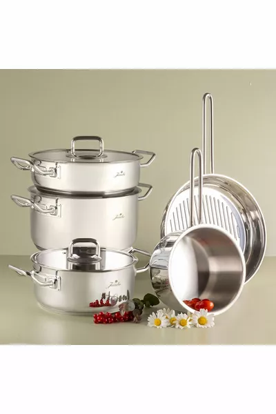 Proshine Steel 8-Piece Cookware Set
