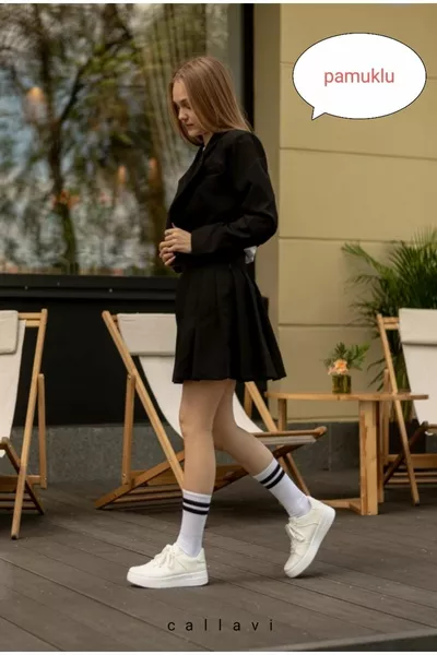 جوارب كلية مخططة للجنسين 4 أزواج