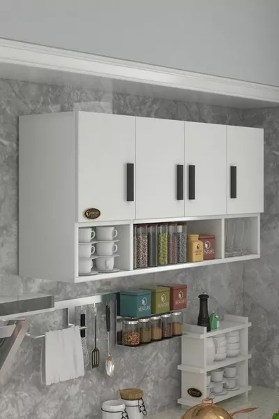 Ready Kitchen  Byz ** Kitchen Bathroom Cabinet with Doors and Shelves