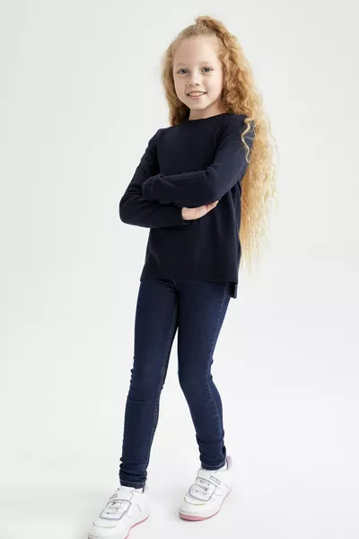 Girls' Crew Neck Extra Soft Sweater