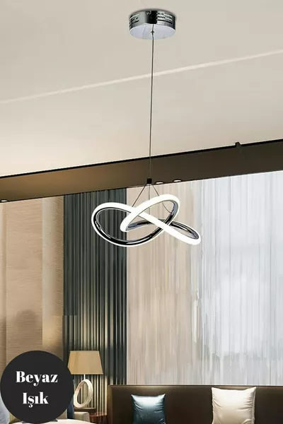 Modern Bonna Single Chrome - Gray Pendant LED White Power LED Living Room Kitchen Room Hall LED Chandelier