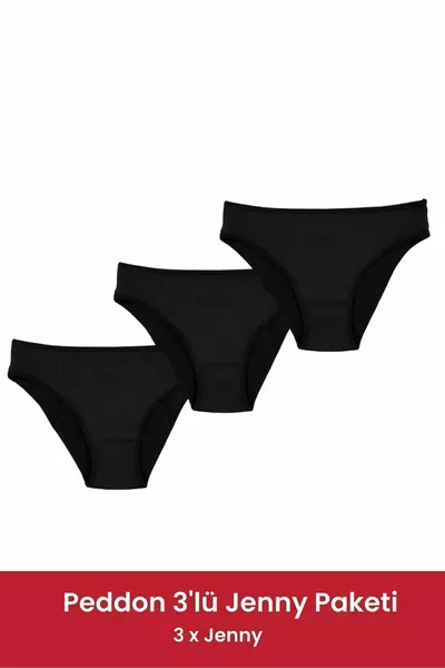 Jenny 3-Piece Deal Pack Super Absorbent, Ultra Hygienic, Leakproof Waschbare Periodenunterwäsche, 3 Stück