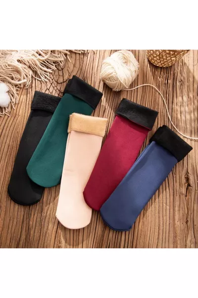 3 Paia di Calze Termiche Invernali Multicolore da Donna