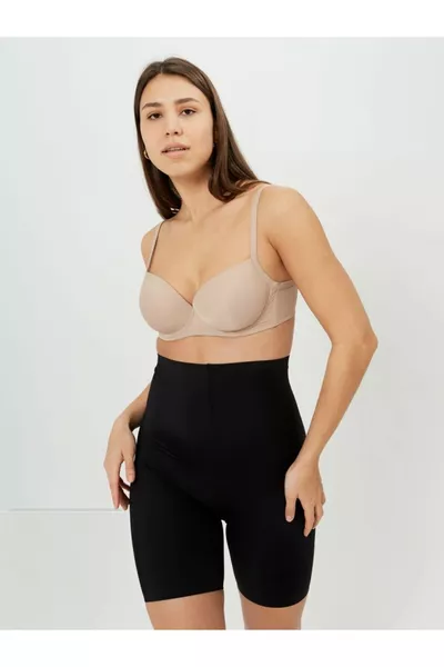 Short da ciclismo sportivi neri Porfy modello con taglio laser, contenitivi, senza segni