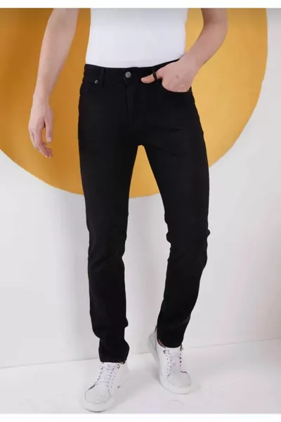 بنطال جينز رجالي أسود كلاسيكي ضيق مع ليكرا توم رايدر
