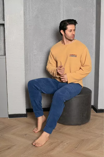 Männer Fleece-Pyjama-Set