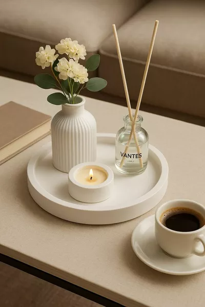 White Custom Design Candle Holder Pinterest Vase Accessory Set Decorative Item (flowers not included)