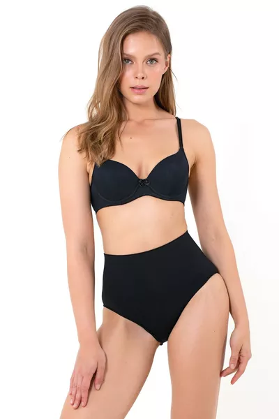 سروال داخلي نسائي بدون خياطة عالي الخصر يشكل الجسم ويسمح بالتنفس