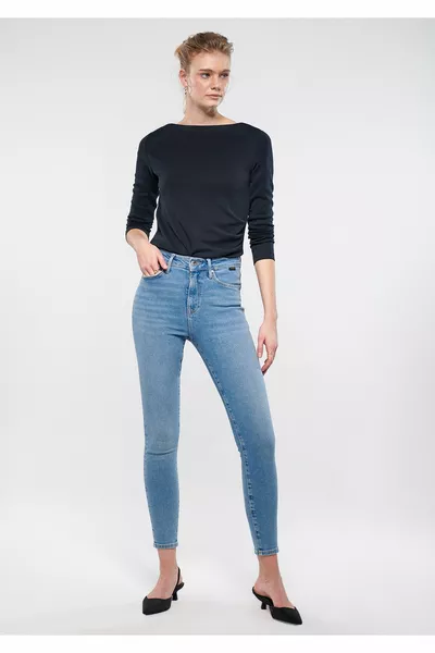 سيريناي شكل ذهبي ضبابي نيلي سي جينز 