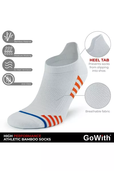 6'lı Bambu Renkli Desenli Dikişsiz Nefes Alabilir Kutulu Kısa Spor Koşu Erkek Sneaker Çorap 