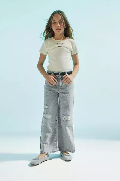 Girls' 2-Piece Set Ribbed Kaşkorse Bolero Tank Top SM