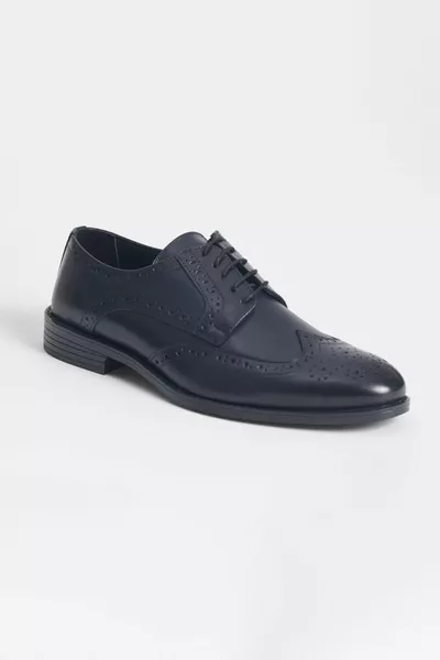 Scarpe classiche da uomo blu navy % pelle