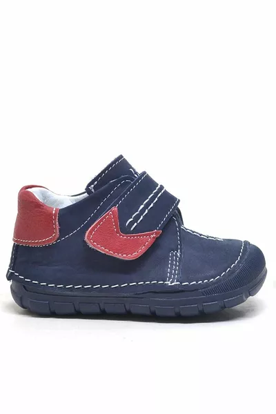 Popeye Cuir véritable bleu marine Premier pas Unisexe Chaussures pour bébé