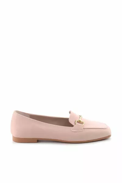 Matte nude loafer schoenen voor dames 