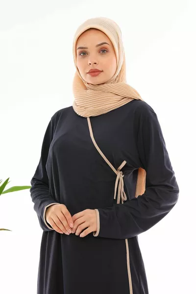 Namaz Elbisesi Yandan Bağlamalı Lacivert