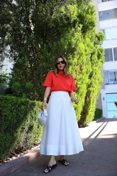 Brode Fisto embroidered skirt